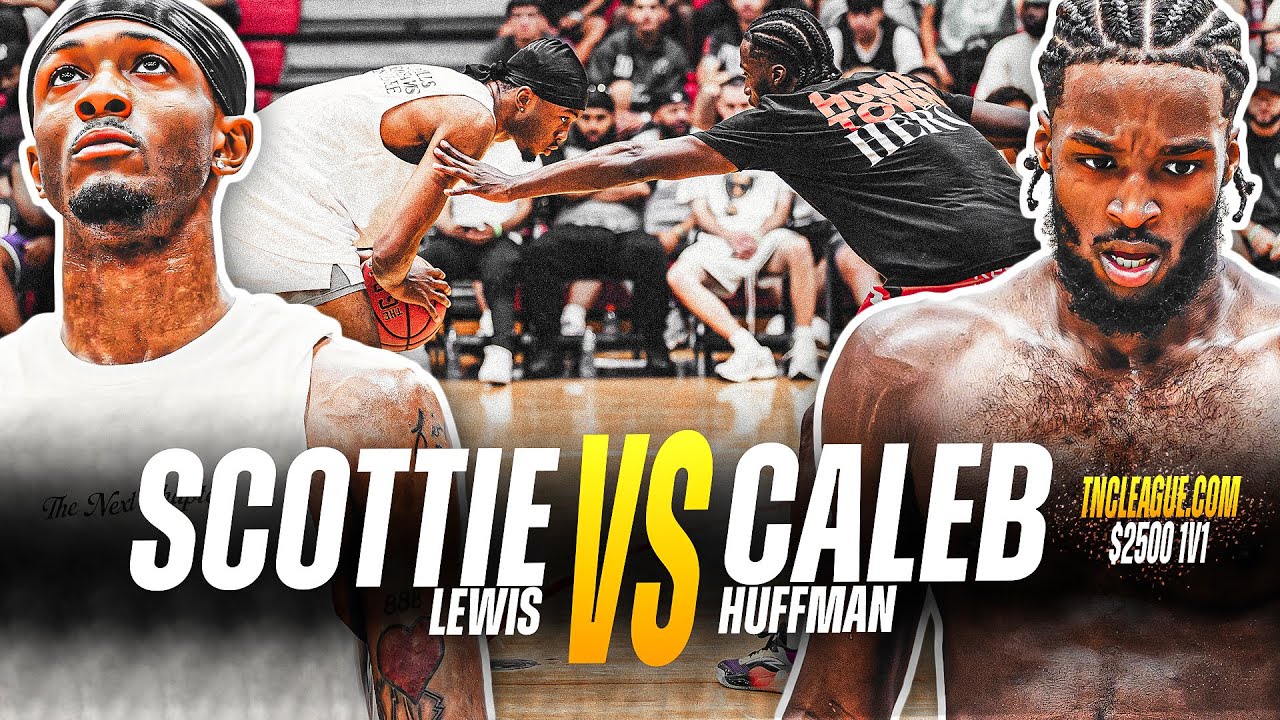 TNC title card for Caleb Huffman vs Scottie Lewis, 1v1 for $2,500